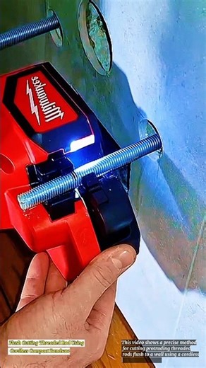 Flush Cutting Threaded Rod Using Cordless Compact Bandsaw