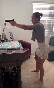 2.6M views · 10K reactions | When you have a business dinner but also need to get your dry fire practice in. Working on my trigger reset and creating consistency with my P320 Spectre Comp. SIG SAUER #triggerreset #consistency #dryfirepractice #dryfiredrills #sigsauer #sigp320 #sig #workhard | Margaux Alvarez | Facebook