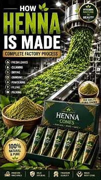 🌿 How Henna Is Made | Complete Henna Factory Process | From Fresh Leaves to Mehndi Cones
