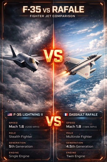 ✈️🔥 F-35 Lightning II vs Dassault Rafale 🆚🇺🇸 vs 🇫🇷 | [part 2 ] Modern Fighter Jet Comparison