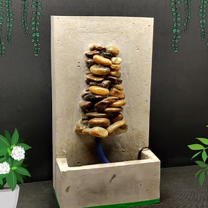 2.5M views · 14K reactions | Amazing DIY Fountain using RIVER ROCKS and CEMENT ⛲ | RusticKraft | Facebook