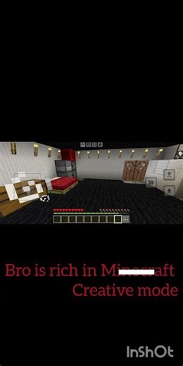 bro is rich in Minecraft❌ in creative mode ✅