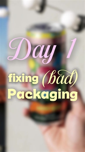 Day 1 of fixing bad packaging of products from the supermarket 💀 #designchallenge #day1 #vlog #design #fy