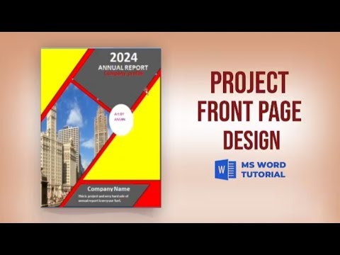 How to create (cover page)in Hard Project in Microsoft word