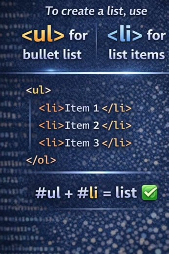 Ordered vs Unordered Lists Explained Fast ⚡ #html #tutorial
