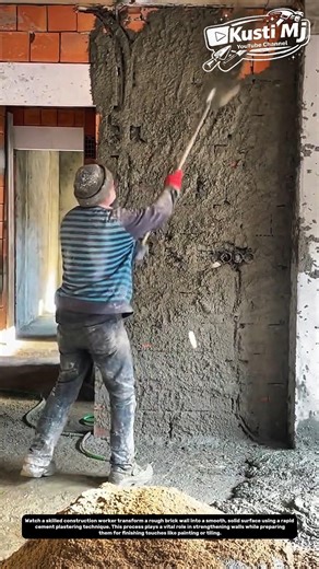 Wall Plastering Mastery | Fast and Efficient Cement Application Technique.