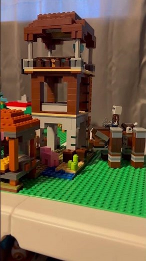 I finally got the Lego Minecraft pillager outpost set it was fun building it!!