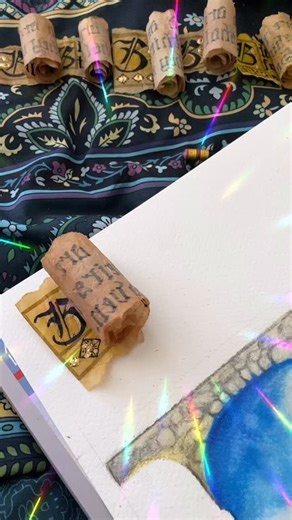 Illuminated manuscript project coming along!  #illuminatedmanuscript #calligraphy #coloredpencil | The Mystic Bard | Facebook