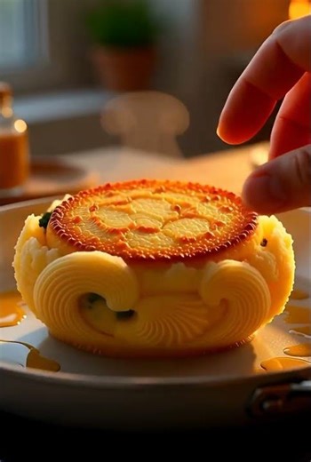 Magic on the Pan! 🥔 One Tiny Disc → Full Dinner in 8 Seconds! ✨ #Shorts