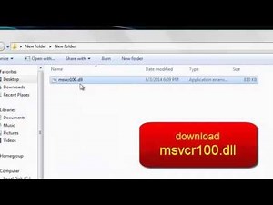 msvcr100.dll fix on windows 7,8