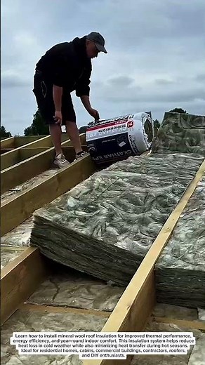 Amazing Roof Insulation Installation | Genius Mineral Wool Roofing Technique