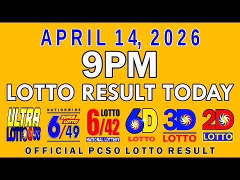 9pm Lotto Result Today April 14 2026 PCSO