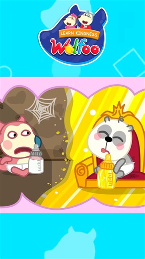 8.4K views · 91 reactions | Wolfoo made Baby Jenny a golden milk bottle!  Sharing love makes all family fun and happy together! #CartoonforKids #WolfooAFriendForEveryFamily #Wolfoo #WolfooKindness #SharingisCaring | Wolfoo Kids Cartoon | Facebook