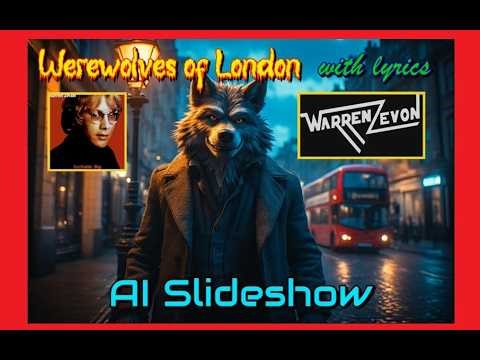 Werewolves of London Slideshow by Warren Zevon with lyrics and an AI Slideshow.