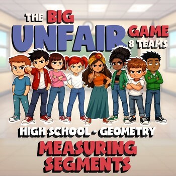 Measuring Segments BIG UNFAIR GAME - No Prep Geometry Math Review Activity