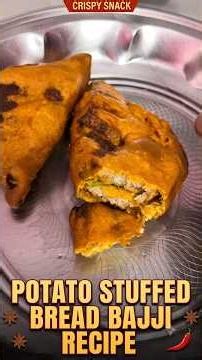🥪 Potato Stuffed Bread Bajji Recipe 🍞 Crispy Evening Snack 🥔 Quick Indian Street Food 🔥