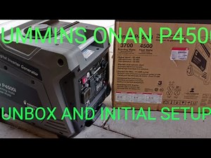 Cummins Onan P4500i Generator Unboxing and Start-Up