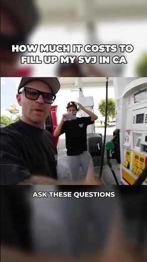Lamborghini owner reacts to California gas prices #svj #expensive