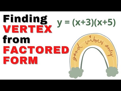 Finding VERTEX from FACTORED FORM