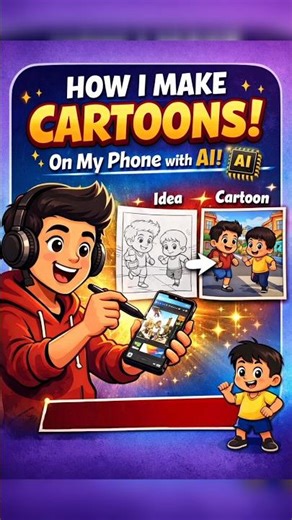 How to make 🎬 Cartoon in mobile 📲 within in 1 minutes ⏳