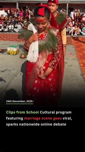 Nepals Journal on Instagram: "A video from Everest School, Sukkhanagar, Butwal, showing students participating in traditional cultural activities during the school’s annual festival has recently gone viral on social media. The program, organized as part of the school’s yearly calendar, aimed to educate students about various religions, cultures, and traditions, allowing them to showcase their talents through performances, costumes, and cultural enactments. However, some social media posts misint