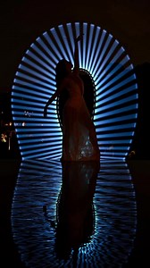 11M views · 605K reactions | Light Painting Hayley Erbert with a light saber. Inspired by @ericparephoto and finally got to try it out thanks to @celeste_photographer | Derek Hough | Facebook