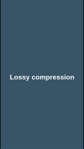Lossy compression #computereducation