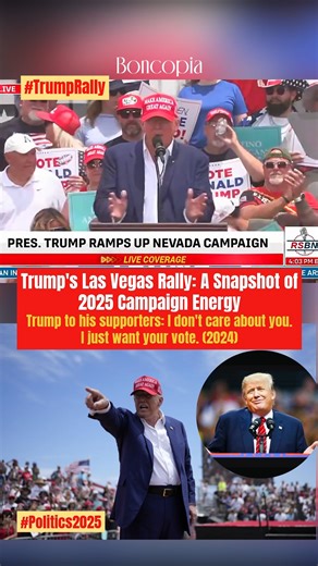 Trump's Las Vegas Rally: A Snapshot of 2025 Campaign Energy On September 12, 2025, President Donald Trump ramped up his Nevada campaign with a lively rally in Las Vegas, as captured by RSBN. The event, part of his broader strategy to reconnect with voters, showcased his enduring ability to draw massive crowds and energize supporters. Attendees, donning "Make America Great Again" hats and holding "Vote Trump" signs, reflected the strong backing Trump continues to enjoy. This rally, highlighting p