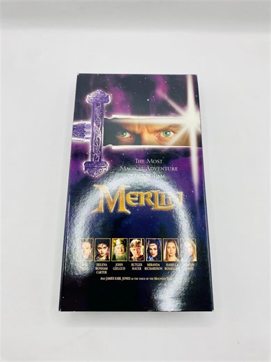 Merlin VHS (1998) Vintage TV Mini-series | Sam Neill & Helena Bonham Carter | Hallmark Home Video | Fantasy Television Movie - Etsy Canada