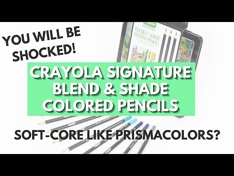 Crayola Signature Blend & Shade Colored Pencils | Unboxing, Review, Swatching, and Blend Test