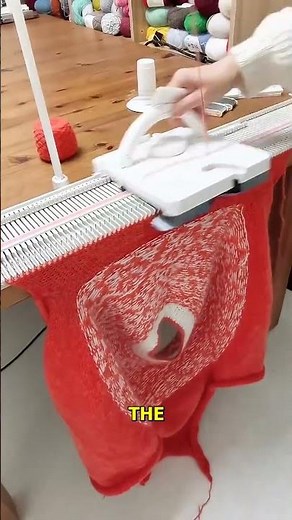 Mesmerizing Knitting Machine in Action.