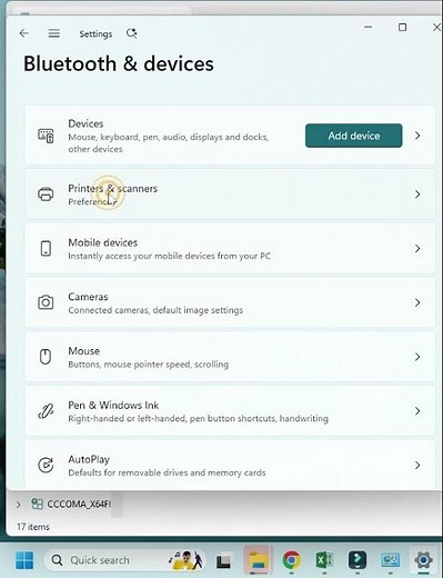 How to show Printer Icon in windows 11