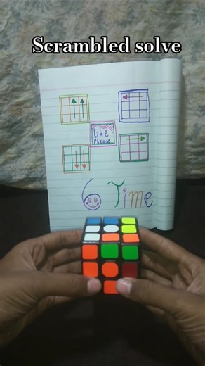 Scrambled solve 😱💀#shortvideo #shorts #rubikscube
