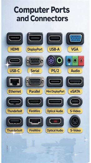 Computer ke Sabhi Ports 😲 | #Shorts