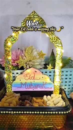 DIY Eid Table Decoration with Dry Fruits 🌙✨ | Date Box Makeover#shorts #diy #eid #shortsfeed #viral