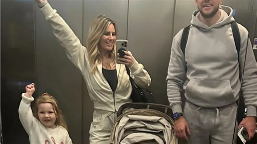 Danielle Armstrong risks wrath of mum shamers as daughters fly in first class