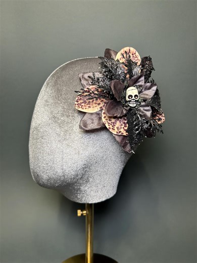 Leopard Print Daisy Hair Flowers Clip Silver Pendant Black Glitter 1950s Pin up Rockabilly Animalier Psychobilly Viva Las Vegas Tiki Oasis - Etsy