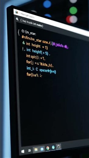 C Programming Star Pattern Code ⭐ | Pyramid Pattern in C | Coding Shorts