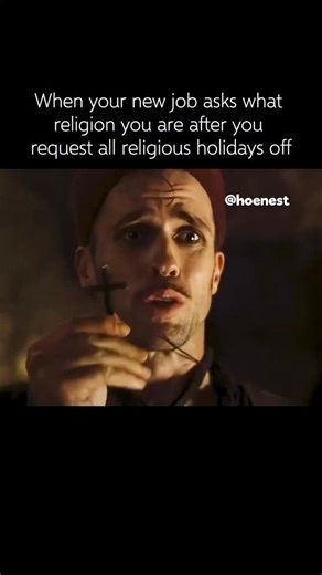 Hoenest on Instagram: "🎬 Fact: The Mummy (1999) This iconic scene features the character Beni Gabor attempting to ward off the high priest Imhotep by chanting prayers in several languages while clutching various religious symbols. The joke is that Beni, ever the opportunist, wears symbols for every major faith just in case one of them actually works a trait that mirrors the meme’s humor about maximizing time off. Interestingly, the actor Kevin J. O’Connor actually learned his lines in Hebrew, A