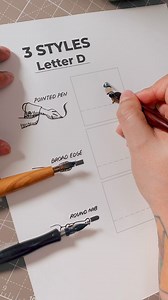 1M views · 838 reactions | Letter D in 3 styles #lettering #calligraphy | Made by Edgar | Facebook