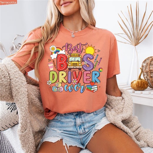 School Bus Driver Shirt, Best Bus Driver Ever Sweatshirt, Cute School Bus Driver Gift, - Etsy