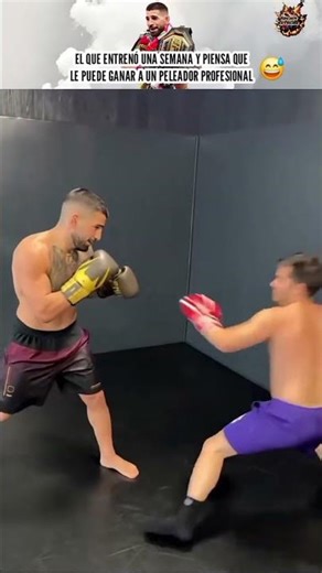 El tipo que entrena una semana y piensa que le puede ganar al campeón 👀🤦🏻‍♂️😅