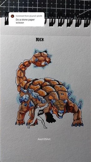 Drawing Rock vs Paper vs Scissors Powers #fypyoutube #art #oc #fpy #trending