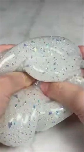 Diamond Slime 💎 #diamondslime #clearslime #slimeasmr #satisfying #crystalslime #shorts