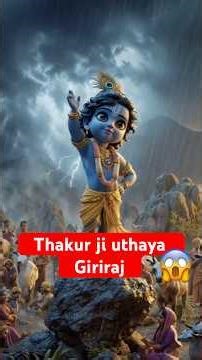 ⁠ 😱 Thakur Ji Uthaye Giriraj! 🌟🌿 @BhajanMarg @BhaktiPath #krishnabhakti #shorts #animation