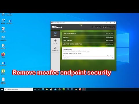 How to uninstall mcafee endpoint security