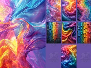 8 Colourful Abstract Backdrops Overlays | Overlays for Photoshop | Studio Backdrops | Digital Backdrops | Fine Art Textures - Etsy
