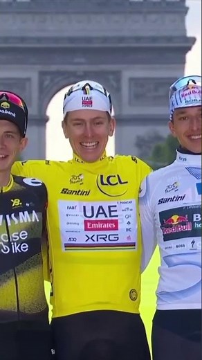 The most iconic backdrop in cycling? Introducing your 2025 Tour de France GC podium 🙌