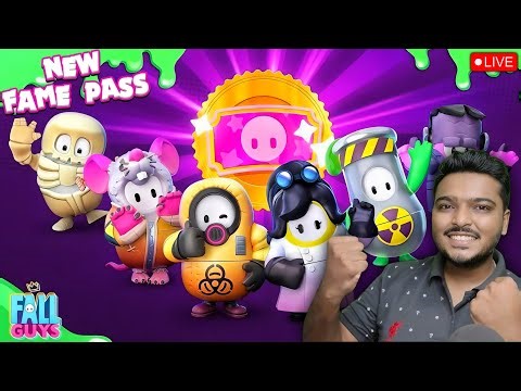 🔴Fall Guy's New Slime Factory Fame Pass Let's Gooooo...!!! | Rico Is Live