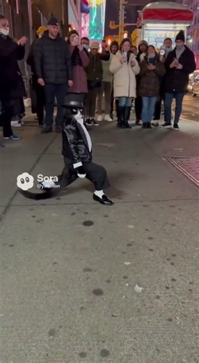 Moonwalking Cat in NYC! 😱 Michael Jackson Reincarnated? 🕺